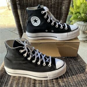 Converse Black Platform High-Tops